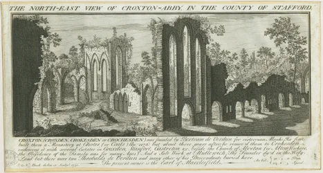 Croxden Abbey: grabado