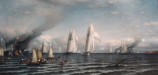 Llegada de la primera regata internacional por la Copa América, 8 de agosto de 1870, 1870.