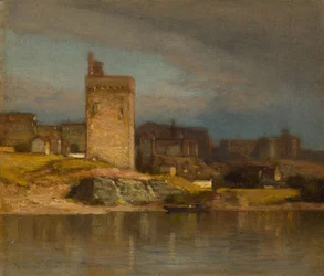 Torre Vieja de Avignon, c.1875 (óleo sobre lienzo)