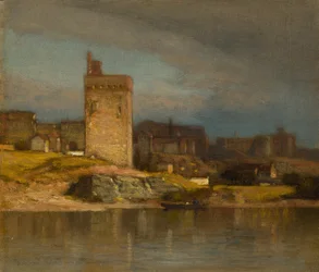 Vieja torre en Aviñón, c. 1875