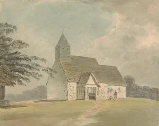 Iglesia con campanario de madera - una de tres versiones