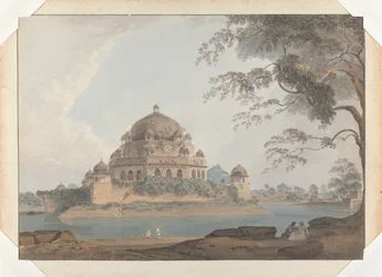 Vista de la tumba de Shershah en Sasaram (Bihar)