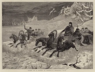 Yendo de picnic en Rusia, una carrera amistosa