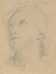 Estudio para El juicio de Júpiter (Marpessa, cabeza)