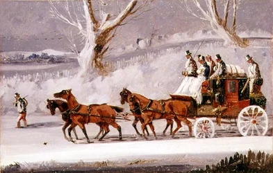 El correo real en una tormenta de nieve