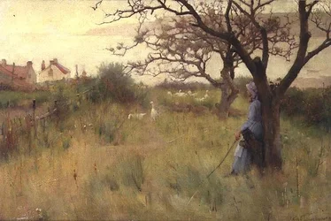 La niña de los gansos