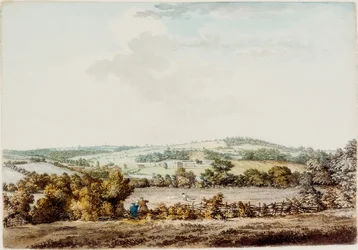 La vieja casa en el Grange y Barber Wood, 1787