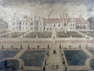 Abadía de Welbeck, desde el frente suroeste, c.1780
