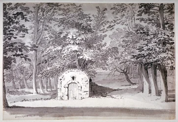 Una casa de hielo o conducto en Greenwich Park, Londres, 1772