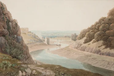 El Avon y la Casa Old Hotwell desde las Rocas de San Vicente, c. 1825