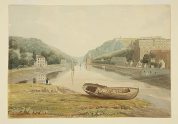 Vista del Avon con Hotwells y Clifton, c.1825