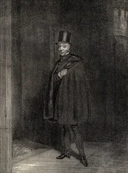 El Duque entrando en la Cámara de los Lores, ilustración de 