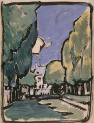 Paisaje (óleo sobre papel)