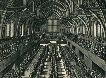 La Cena de Coronación de Jacobo II en el Salón de Westminster, 1685, 1947