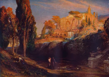 Emily y Valancourt en el Chateau Le Blanc: Lady Foix escucha al Dr. Foix, Misterios de Udulpho