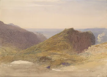 En la Costa Norte de Devon, Isla Lundy en la Distancia, ca. 1835