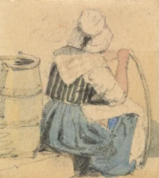 Una campesina sentada