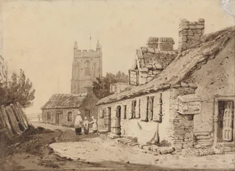 Iglesia y casas rurales