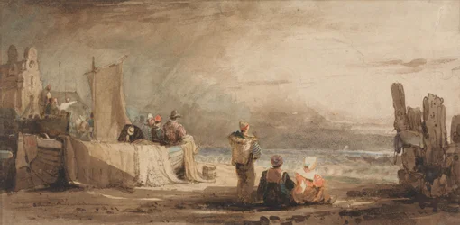 Figuras en una playa
