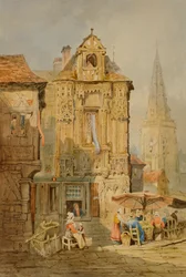 Mercado en Brujas, principios del siglo XIX