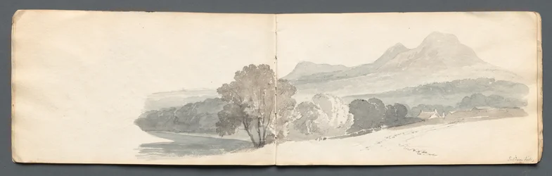 Cuaderno de bocetos: Colinas de Eildon, 1814