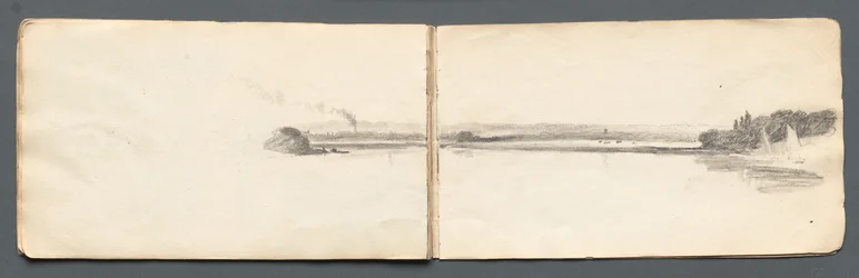 Cuaderno de bocetos: "Paisaje con veleros"