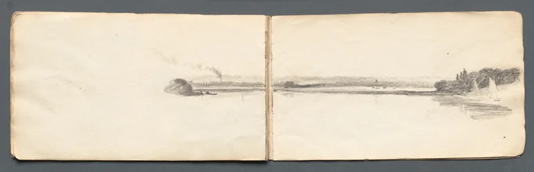 Cuaderno de bocetos: Paisaje con veleros, 1814