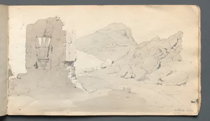 Cuaderno de bocetos: Ruina, 1814