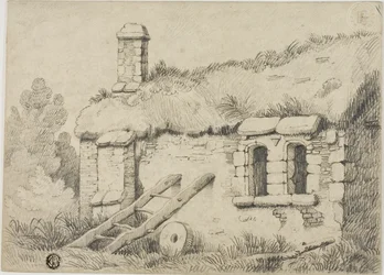 Casa de campo con tejado de paja