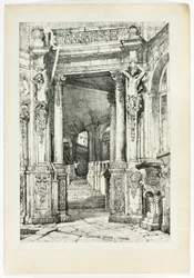 Palacio Zwinger, Dresde, a partir de facsímiles de bocetos realizados en Flandes y Alemania