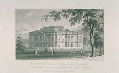 Vista de York House y Green Park, c.1800