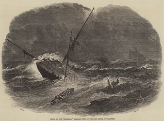 Naufragio del Floridian, barco de emigrantes, en las Long Sands, frente a Harwich
