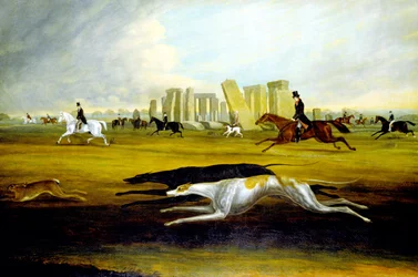La familia Pinckney cazando en Stonehenge