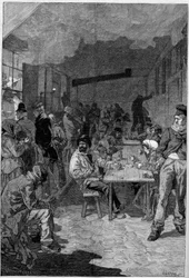 Vista del horno de la Societe philanthropique de la rue de Sevres donde los pobres de París acuden a comer
