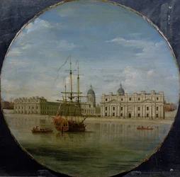 Hospital de Greenwich desde el río, 1748