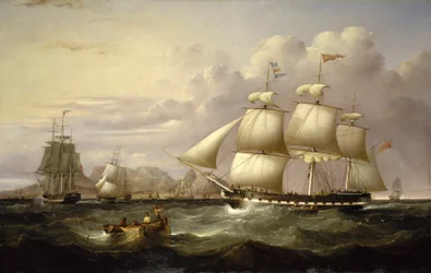 El buque mercante "Euphrate" de la Compañía de las Indias Orientales, construido en Liverpool (Inglaterra) en 1834,