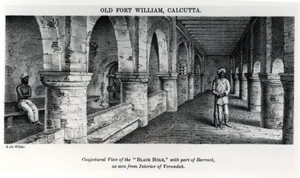 Viejo Fuerte William, Calcuta, con una Vista Conjetural del 