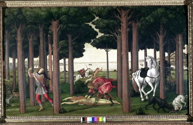 Del Decamerón de Boccaccio; Historias de Nastagio degli Onesti (segundo episodio)