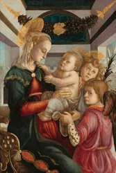 La Virgen y el Niño con ángeles