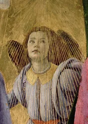 Ángel, de la Coronación de la Virgen, hacia 1488-90 (detalle de 44363)