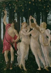 Detalle de las Tres Gracias y Mercurio de la Primavera