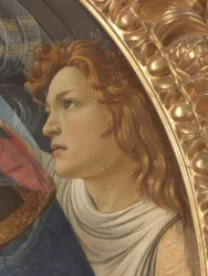 María con niño y cinco ángeles