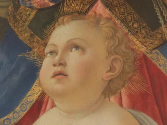 María con niño y cinco ángeles