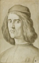 Busto de retrato de un joven