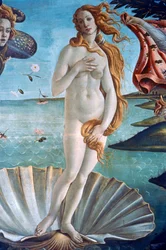 El nacimiento de Venus (detalle), c1485