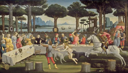 La historia de Nastagio degli Onesti, panel 3