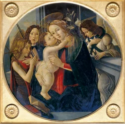 Madonna con Niño, joven San Juan Bautista y ángeles