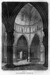 Interior de la Iglesia del Templo, Londres, 1816