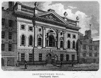 Ironmongers Hall, Fenchurch Street, Ciudad de Londres, 1812