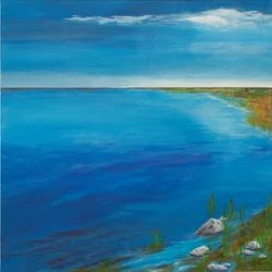 Cattails, 2022 (acrílico sobre lienzo)
